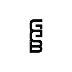 geb letter original monogram logo design