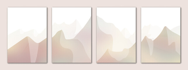 Brochure flyer design, vector background. Vertical a4 format. Imitation of mountain ranges.