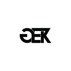 gek letter original monogram logo design