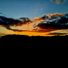Obraz premium Sonnenuntergang im Wesergebirge