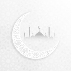 eid al adha white minimal style card design