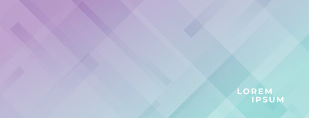 abstract modern wide banner in pastel colors and diagonal lines