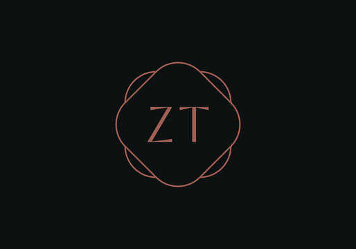 Initial letters ZT logo design template