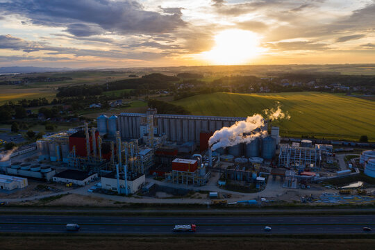 Methanol and ethanol factory. Polish producer of methanol and ethanol produced from corn grain. The production plant is located near Nysa in Poland