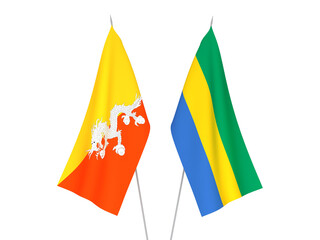 Gabon and Kingdom of Bhutan flags