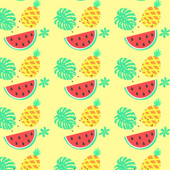 pattern pineapples, watermelons