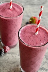 Mixed berry smoothies