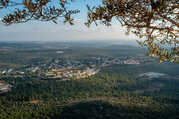 View from Keshet Cave of Ya'ara, a moshav in northern Israel.
