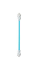 Reusable cotton swab isolated on white. Conscious consumption