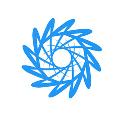 blue circle abstract logo
