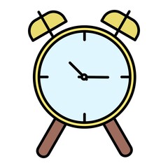 Vector Table Clock Filled Outline Icon Design