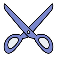 Vector Scissors Filled Outline Icon Design