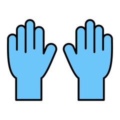 Obraz premium Vector Cleaning gloves Filled Outline Icon Design