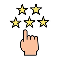 Vector Ratings Filled Outline Icon Design