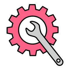 Vector Configure Filled Outline Icon Design