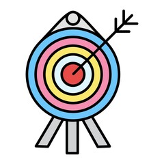Vector Archery Filled Outline Icon Design