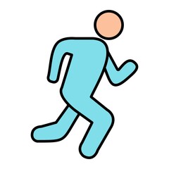 Vector Runner Filled Outline Icon Design
