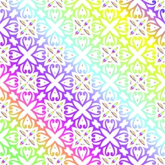 Zelfklevend Fotobehang abstract background with colorful patterns. ornament for wallpapers and backgrounds.festive pattern.  © t2k4