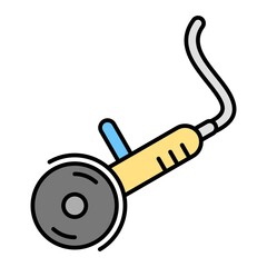 Vector Sanding Machine Filled Outline Icon Design