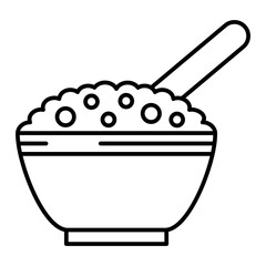 Vector Cereal Outline Icon Design