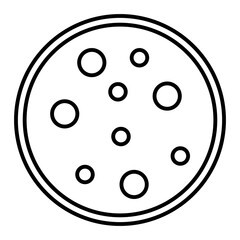 Vector Cream Biscuit Outline Icon Design