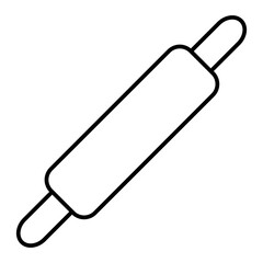 Vector Rolling Pin Outline Icon Design