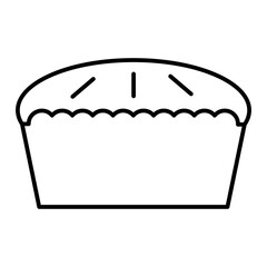 Vector Pie Outline Icon Design