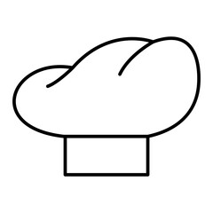 Vector Chef Hat Outline Icon Design