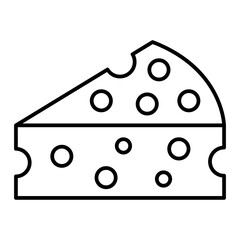 Vector Cheese Outline Icon Design