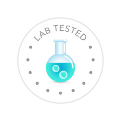 Lab tested round vector badge icon design
