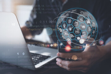 Digital software development, IoT, Internet of Things, mobile apps design, Global network...