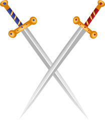 golden middle ages sword weapon for a knife fight