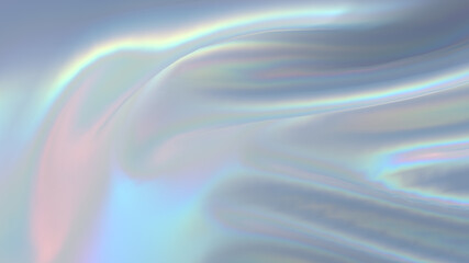 Modern abstract pastel iridescent holographic foil background. 3d render. - 442920805