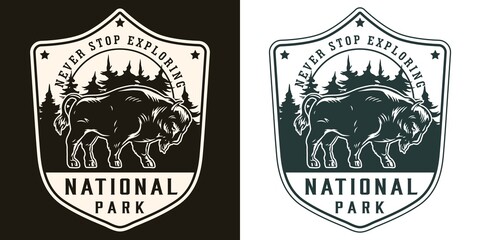 National park vintage print