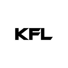 KFL letter logo design with white background in illustrator, vector logo modern alphabet font overlap style. calligraphy designs for logo, Poster, Invitation, etc.