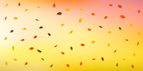 Falling autumn leaves. Red, yellow, green, brown r