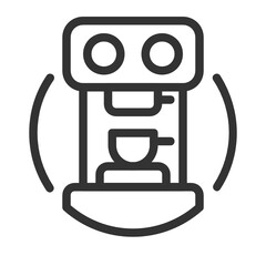 Coffee maker outline icon.