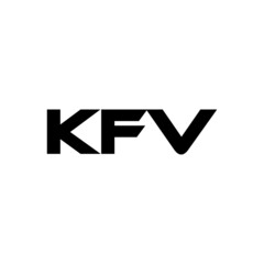 KFV letter logo design with white background in illustrator, vector logo modern alphabet font overlap style. calligraphy designs for logo, Poster, Invitation, etc.