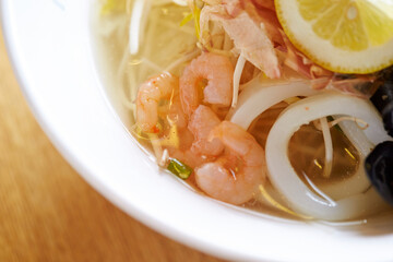 seafood ramen, Vietnamese rice noodle