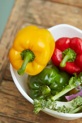 red and yellow pepper,fresh paprika