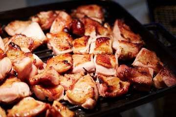 grilled meat on the grill