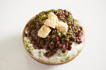 green tea shaved ice 