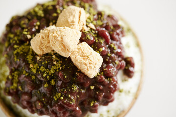 green tea shaved ice 