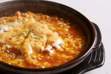 Cheese Pork Cutlet in Ttukbaegi