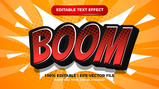 Oops Comic Editable Text Style Effect Illustrator. Vector Design Template With Halftone Background