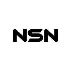 NSN letter logo design with white background in illustrator, vector logo modern alphabet font overlap style. calligraphy designs for logo, Poster, Invitation, etc.