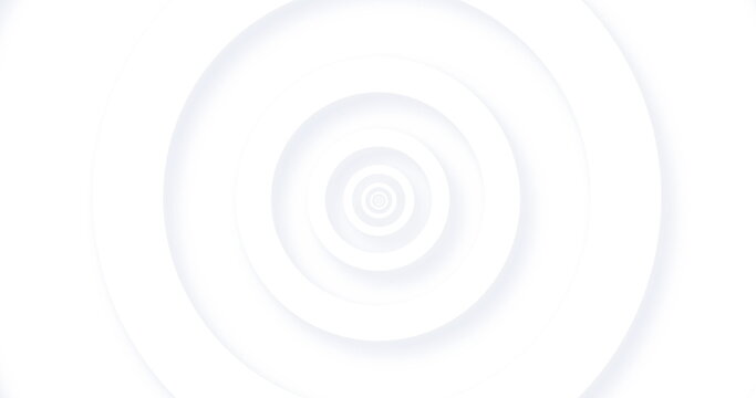 Image of white concentric circles radiating on seamless loop