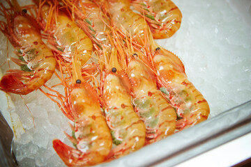 fresh seafood at the market