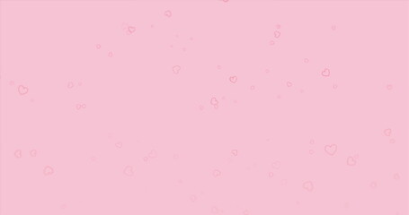 Pink heart outlines floating up on pale pink background