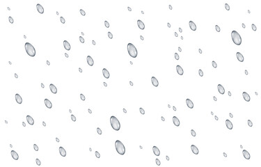 Rain drops isolated on transparent background.